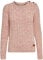 OXMO OXPhia Damen Strickpullover Grobstrick Pullover mit Rundhals-Ausschnitt 100% Baumwolle Regular fit, Größe:XS, Farbe:Powder Rose (795178)