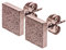 SMYKKO Ohrstecker Aurinko Karkea | Edelstahl | gebürstet | Frauen | Damen | Mädchen | Steel | Earring | viereck | quadrat (Bronze)
