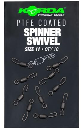Korda PTFE Spinner Swivel Size 11 - Wirbel, Teflon Wirbel, Karpfenwirbel