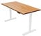 Ergotopia Desktopia Pro X Elektrisch höhenverstellbarer Schreibtisch, Ergonomischer Stehtisch für Büro oder Home Office (Buche Echtholz, Gestell Weiß, 180 x 80 cm)