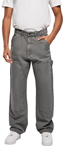 Urban Classics Herren Double Knee Carpenter Trouser darkshadow, 34