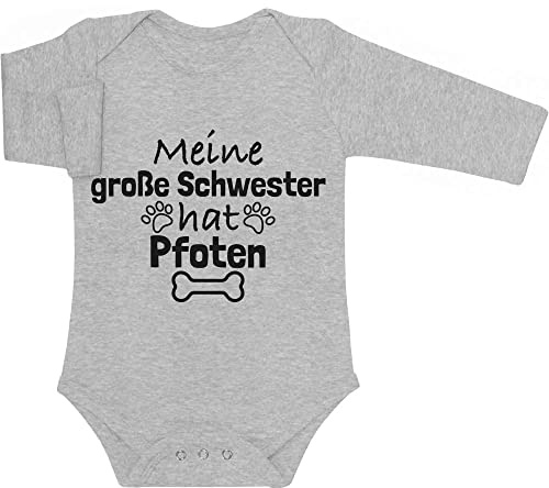 Shirtgeil Meine große Schwester hat Pfoten Geschenk Baby Langarm Body