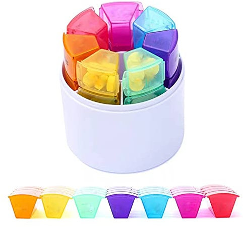 Pillen-Organizer Behälterbox, wöchentliche Medizintabletten Aufbewahrungsbox, 7 Tage 4 Mal am Tag - Morgens, Mittags, Abend und Bett