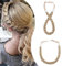 Elailite Haarband Geflochten Haargummi mit Haare Damen Haarteile Dutt Braids Extensions Stirnband Breit 1.5cm/S Zopf Haarreif Verstellbare Kopfband Haarschmuck 27g # Hellblond/Hellstes Blond