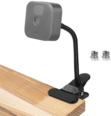 Supporto per Webcam a Collo di Cigno, Filettatura da 1/4 Supporto per fotocamera Con 2 adattatori da 3/8 Braccio porta Universale Flessibile per telefono cellulare della telecamera (Nero 20cm)