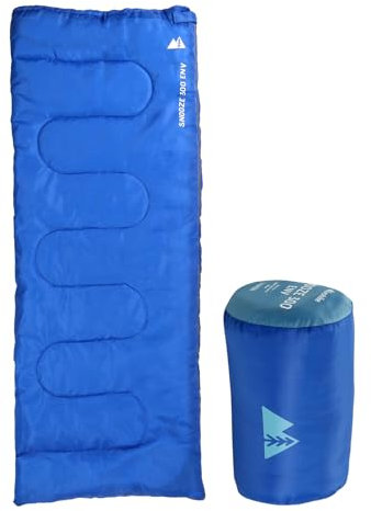 Eurohike Snooze 300 Sleeping Bag for Adults, Teens, Kids, 1 Person, 3 Season, Spacious, Lightweight, Rectangular, Indoor & Outdoor Use, Camping, Hiking, Backpacking, Travelling, Stuff Sack, Navy