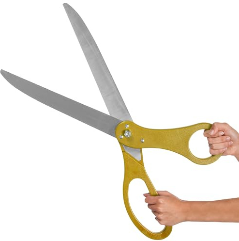 Goldschere für Bandschneidezeremonie, riesen Schere, 63,5 cm, robust, Sears
