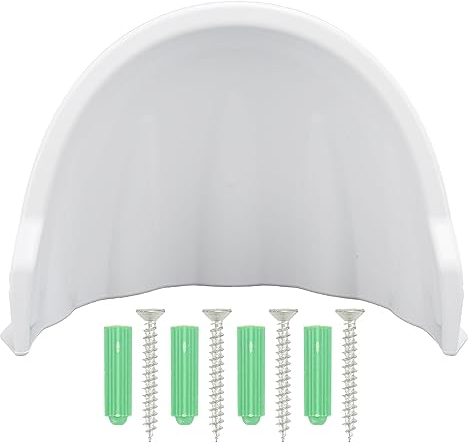 banapoy Sicherheitskamera Abdeckung, ABS Sonne-Regen-Schirm Türklingel Kamera Regenschutz für draußen, Universal Wetterfest CCTV-Kamera-Schutz, Kuppel-Überwachungskamera Schutzdach (Weiß)