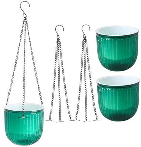 Sosoport 3 Pz vaso di fiori vasi in trasparente per fiori cesti appesi per piante da vasi per piante fioriere da esterno sospese vasi da fiori appesi al coperto
