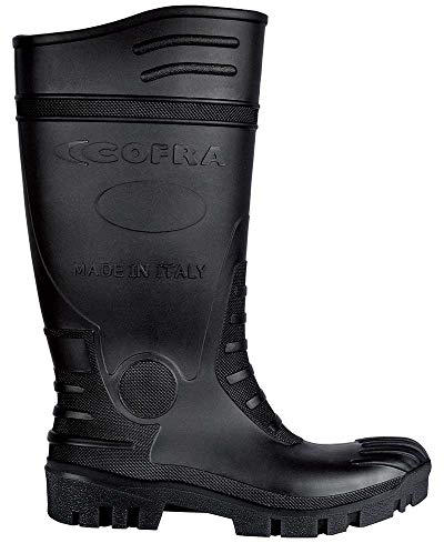 COFRA 00300-N12.W46 Typhoon Black/Black S5 FO SR Taglia 46 Stivale PVC/Nitrile Nero/NE Stivali di Sicurezza in PVC Scarpe da Lavoro Antinfortunistiche
