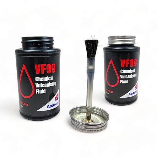 Generic x2 Vulcanising Cement - Tyre Repair Glue With Brush For Tyre Patch Car Van Bike Fluid 235ml