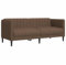 vidaXL Sofa 2-Sitzer Couch Loungesofa Polstersofa Wohnzimmer Sitzmöbel Wohnzimmermöbel Zweisitzer Loveseat Braun Kunstleder Wildlederimitat
