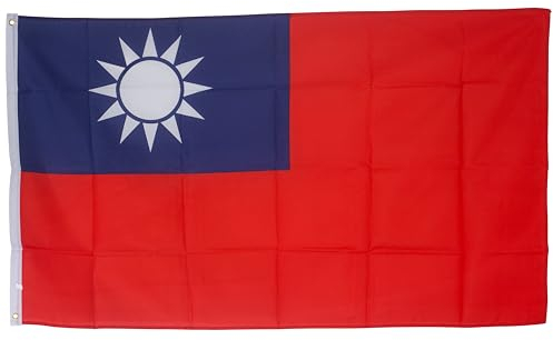 SCAMODA Bundes- und Länderflagge aus wetterfestem Material mit Metallösen, Outdoor Fahne & Flagge (Taiwan) 150x90cm