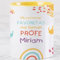 Wanapix | Taza Personalizada para Profesores | Personalizable con Nombre o Texto| Detalle Maestra Infantil | Regalo para Profesores | Apta para Microondas | 325ml | Amarilla - Dibujo Profe