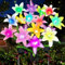 VEEKAY Lampe Solaire Exterieur Jardin,4 Pièces 16 LED Lumiere Solaire Exterieur,Avec Floraison 16 Fleurs Lily,IP65 Étanche, Lampes Solaires LED Multicolores Changeantes, pour Terrasse Pelouse Balcon