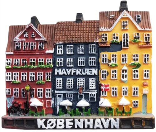 3D Copenhagen Dänemark Kühlschrankmagnet Reise Souvenir Kühlschrank Dekoration Magnet handbemalt Handwerk