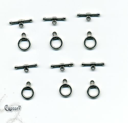 6 silberfarbene T-Verschlüsse Halsketten Armbänder 11 mm T-Bar für Armbänder Halsketten Schmuckkomponenten