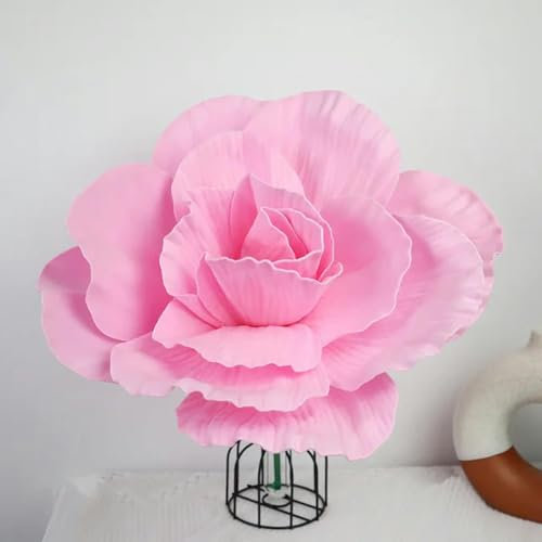 YOLNEY 1 pièce de Roses artificielles géantes en Mousse PE de 40 cm, Fleurs artificielles pour fenêtre, Accessoires de Photographie, Fournitures de décoration pour la Maison, Rose, 40 cm