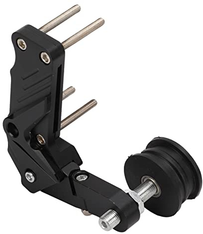 Tomotato Tendeur de Chaîne de Moto, Ajusteur en Alliage Aluminium Noir Régulateur Automatique de Chaîne Universel pour Moto Dirt Bike ATV