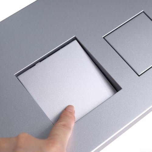 Whychstore Betätigungsplatte für Doppelspülung, für GEBERIT sigma/01 sigma/20 sigma/21 sigma/30 sigma/50 UP300 Dual Flush Plate (Silber)