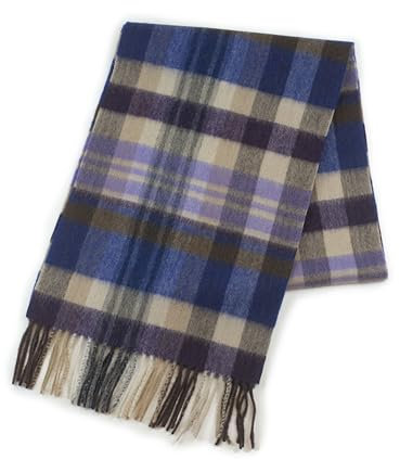 REALITY&FANTASY Lammwolle mit 100% weicher Lammwolle Plaid Tartan, der Winterschal f¨¹r Damen und Herren (Purple Plaid)