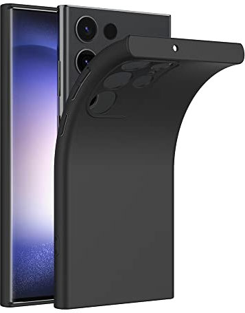 COPHONE® Coque Noir Compatible avec Samsung Galaxy S23 Ultra, Housse Etui Noir en Gel Galaxy S23 Ultra TPU Silicone Souple Ultra Mince avec Anti Choc