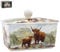 The Leonardo Collection Macneil Studios Beurrier décoratif en porcelaine avec couvercle Motif vache des Highlands Illustré à la main