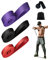 Élastique Musculation Zumhigh - Ensemble de Bandes de Résistance avec Ancrage de Porte pour Entraînement Pilates, Yoga, Rééducation Physique et Élastique Musculation Traction Rouge Noir Violet