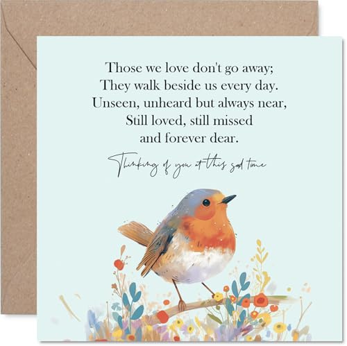 Sympathy Card, Those We Love Mourning Bereavement | Condolence Card, Cards for Adults, Sorry For Your Loss Thinking of You, 145mm Greeting Cards