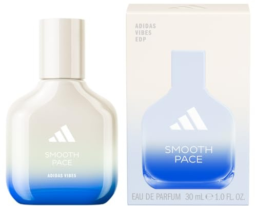adidas Vibes Smooth Pace Eau de Parfum, weicher und beruhigender Duft mit Noten von Kaschmirholz und salziger Holzkohle und ätherischen Ölen, 30ml