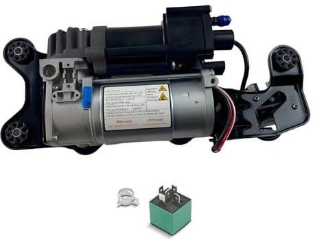 HAFRILY 37206875177 Air Suspension Compressor Pump with Relay for BMW X5 F15 F85 2013-2018 X6 F16 F86 2014-2019 37206850555 Car Air Suspensions