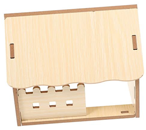 FONDOTIN Hamsterhaus aus Holz Kleiner Hamsterversteck Hamster-holzhütte Meerschweinchenhaus Hamster-holzversteck Hamsterspielzeug aus Holz Mäusegehege Mäusehüttenspielzeug Hamsterspielzeug