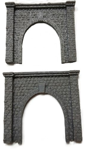 Z Gauge Stonework Detail Railway Tunnel Single Track Train Portal Entrance x2