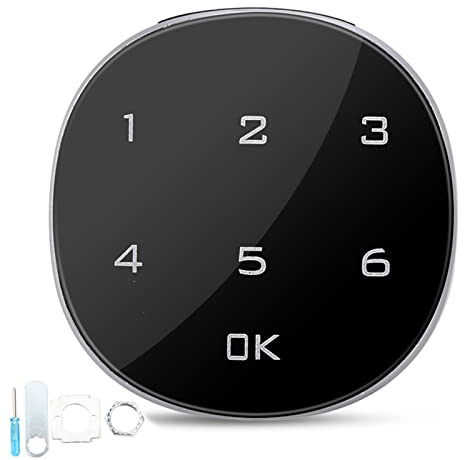 Wakects Cerradura Electrónica para Armarios, Cerradura Digital con Código, de Combinación con Pantalla Táctil, para Armarios, Buzones, Cajones y roperos.