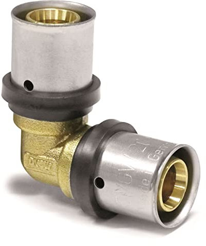 Pipetec Pressfitting Winkel 32x3 mm 90 Grad TH Kontur Verbundrohr, DVGW, TH-Profil