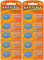 EASTCELL Lot de 10 piles bouton au lithium CR1220 3 V 40 mAh (2 cartes blister a 5 piles) jetables