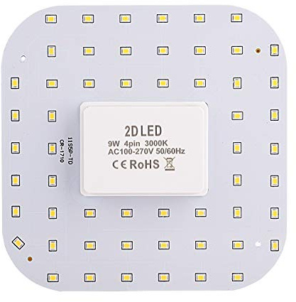 Yongjiadian 9W 2D LED GR10q 4-pin Square Lamp Equivalent Replacement 16W CFL Bulb 900 Lumen Square Bulb (Size : Warm White)