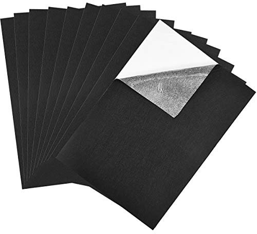 kissral 10 Pezzi Nero Feltro Autoadesivo, Fogli di Tessuto in Feltro con Adesivo sul retro 8,3 x 11,8 Pollici (formato A4) Tessuti adesivi morbidi per la creazione artistica, piedi per mobili