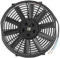 Akozon Ventola di raffreddamento del motore 10 pollici 12V 80W Ventola di raffreddamento elettronica sottile Portata d'aria a 2100 giri/min 10 Lame diritte universali