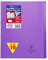 Clairefontaine 984605C Un Lot de 10 Cahiers Agrafés Koverbook Violets - 24x32 cm - 48 Pages Petits Carreaux avec Marge - Papier Blanc 90 g - Couverture Polypro