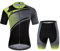 Completo Ciclismo Uomo Estivo Abbigliamento Mountain Bike Tuta mtb Trek Maglia Ciclismo Manica Corta e Pantaloncini Bici Imbottiti Salopette Ciclismo Gel (XL, verde)