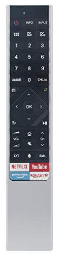 ERF6A62 Télécommande de remplacement pour HISENSE TV H55O8B OLED H55U8B H55U7B H55U8BE H55U8BUK H65U8B H65U8BE H65U8BUK HE55U7A9EUWTSG HE55U6F1UWTSG HE65U6F1UWTSG HE65U7A9EUWTSG HE55A8000KWTSG HE100L5