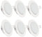 max K O M F O R T 6x SET Einbaustrahler weiß rund mit Leuchtmittel 10W warmweiß Einbau Spots Decken Strahler Leuchte Spots Einbauleuchte Einbaurahmen GX53 + 10WW