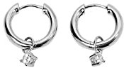 ESPRIT Damen-Creolen 925er Silber 2 Zirkonia One Size Silber 32022999