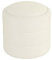 HomePop Ottomane mit Stauraum, rund, gepolstert, Samt, cremefarben