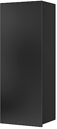 Lomadox Hängeschrank in schwarz Hochglanz, B/H/T ca. 45/117/32 cm