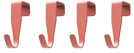 eywlwaar Over The Cabinet Door Hooks Door Hanger 4Pack Single Hook (Pink)