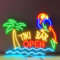 LED-Schild, Bar-Neonschilder, Getränke, LED-Leuchten, Tiki-Bar, Wanddekoration, Nachtlampen, Party-Dekoration, Licht, USB-Helligkeit einstellbar