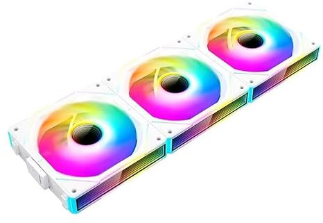 Jungle Leopard Splice Type ARGB PC UNI Fan Pack de Trois Ventilateurs Daisy Chain Fan 120mm Ventilateur(V1 Blanc)