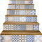 adesivi per alzate di scale, adesivi per scale 3D, Adesivi for scale autoadesivi 6 pezzi decalcomanie stacca e attacca, for gradini in legno, decalcomania artistica for interni fai da te vinile profes